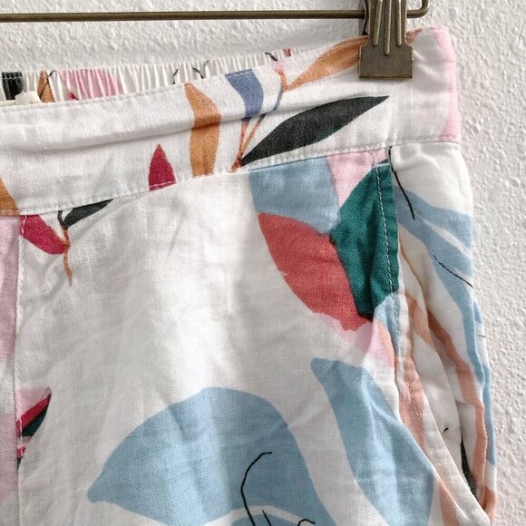 CHYNTIA ROWLEY 100% Linen Wide Leg Crop Pull On Pants Size Small - Picture 5 of 6